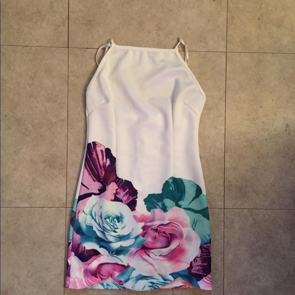 Beautiful halter top flower dress.